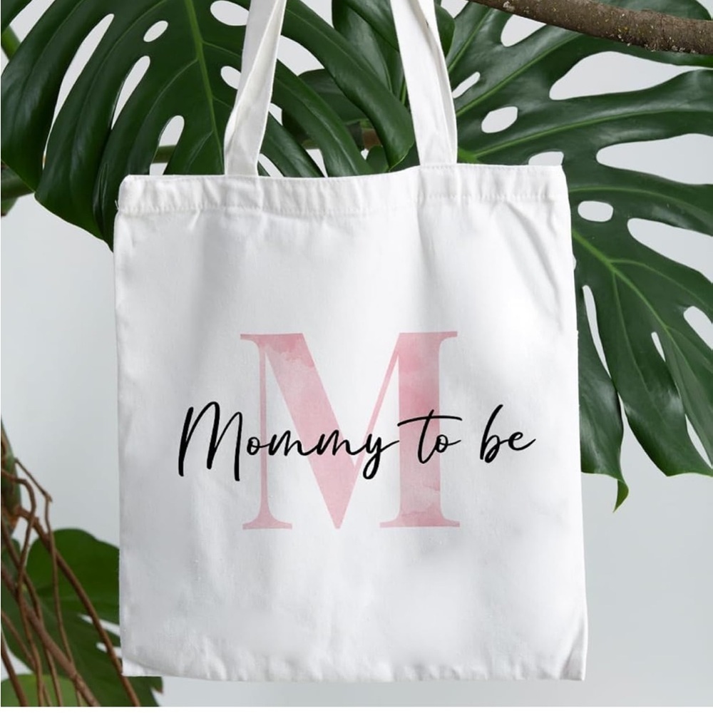 White 'Mommy to Be' Tote Bag NWT